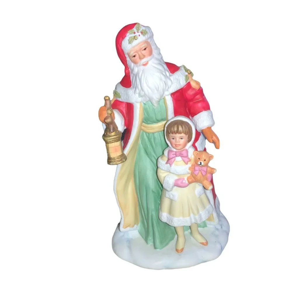 Avon 1995 Ceramic Santa with Child Figurine